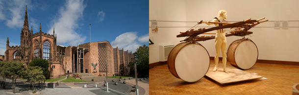 Coventry Cathedral and the Angel of Dresden (photo courtesy of @covcathedral)